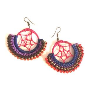 Roberta Roller Rabbit woven drop earrings